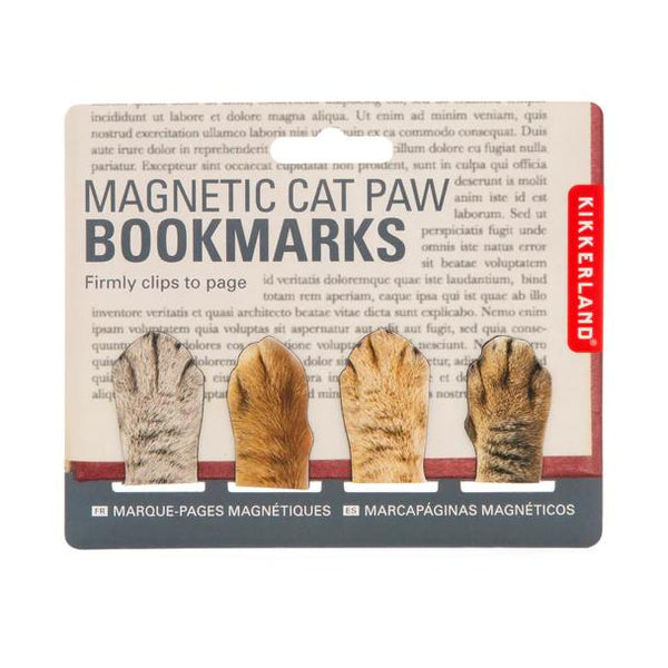 Kikkerland Magnetic Cat Paw Bookmarks