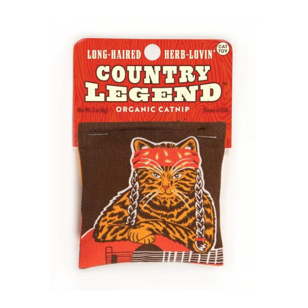 Blue Q Organic Catnip Cat Toy - Long-Haired Herb-Lovin' Country Legend