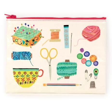 Blue Q Recycled Zipper Pouch - Sewing Kit