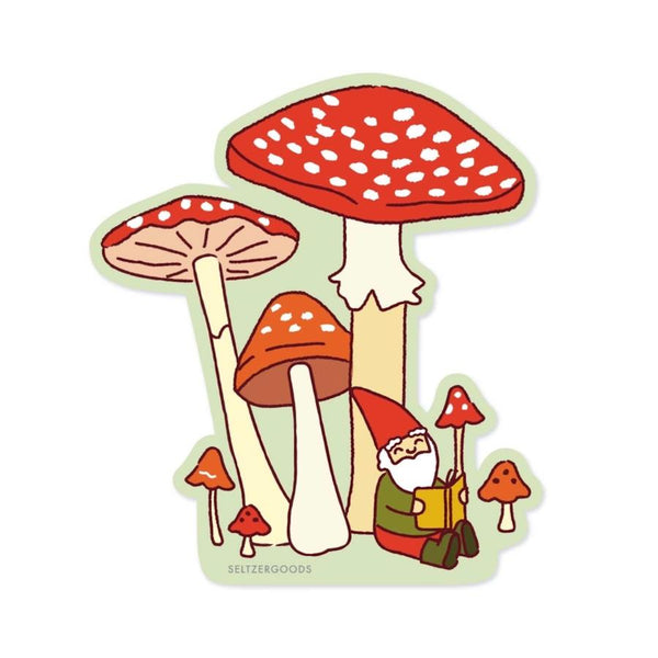 Seltzer Goods Sticker - Gnome Mushroom