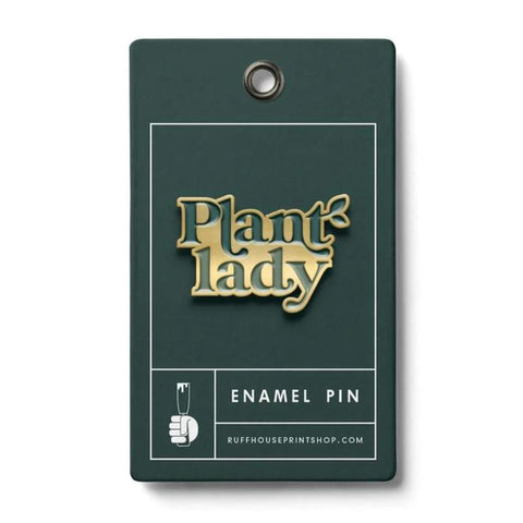 Ruff House Print Shop Enamel Pin - Plant Lady