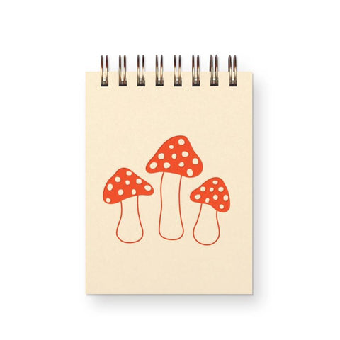 Ruff House Print Shop Mini Jotter Notebook - Mushroom