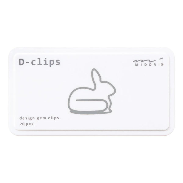 Midori D-Clips Paper Clips - Rabbit
