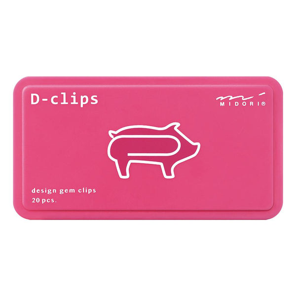 Midori D-Clips Paper Clips - Pig