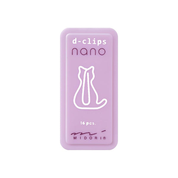 Midori D-Clips Nano Paper Clips - Cat