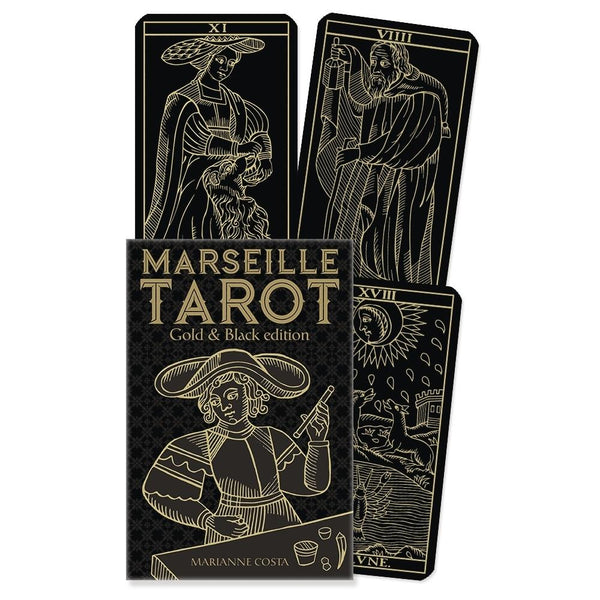 Marseille Tarot: Gold and Black Edition by Marianne Costa