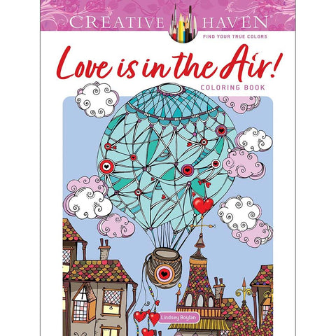Creative Haven Colouring Book - Love Is In the Air!