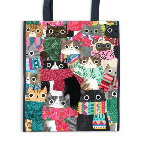 Galison Reusable Tote Bag - Wintry Cats
