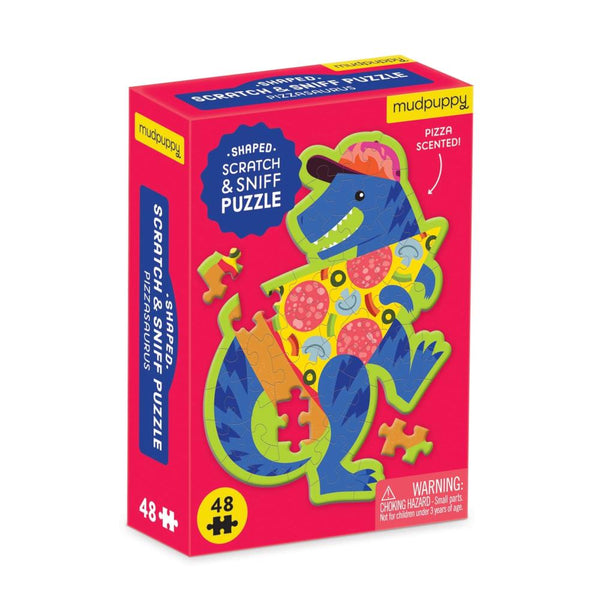 Mudpuppy 48pc Mini Scratch & Sniff Puzzle - Pizzasaurus