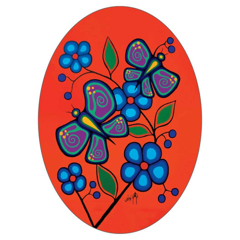Indigenous Collection Sticker - Jim Oskineegish: Butterflies & Flowers
