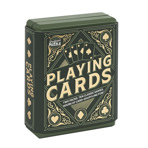 Professor Puzzle Playing Cards in Wooden Box