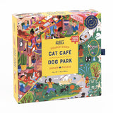 Professor Puzzle 500pc Double-Sided Puzzle - Cat Cafe & Dog Park