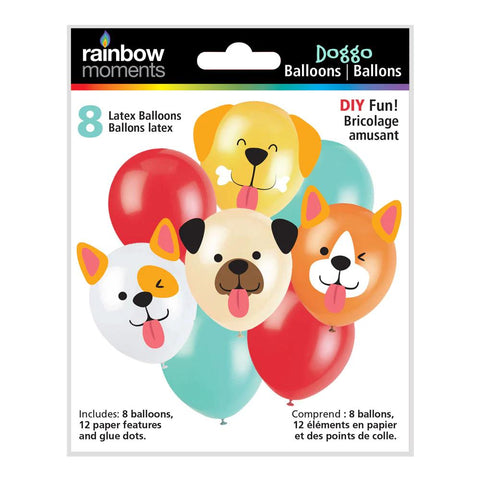 Rainbow Moments Balloons 8pk - Doggo DIY