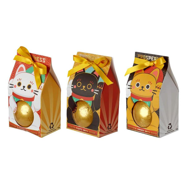 Puckator Maneki Neko Lucky Cat Bath Bomb in Gift Box - Assorted