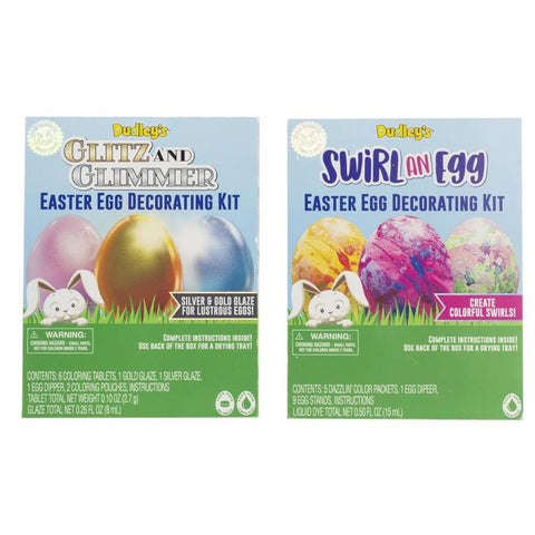 Dudley's Egg Decorating Dye Kit - Glitz & Glimmer or Swirl An Egg