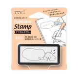 Midori Pre-Inked Paintable Stamp - Half Size Bear Speech Balloon