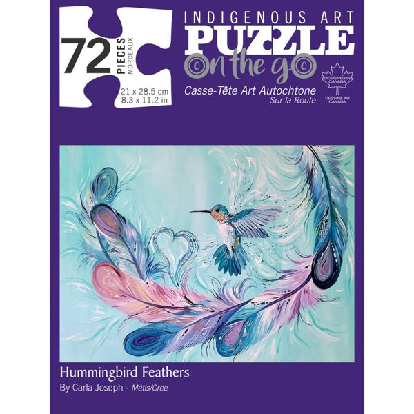 Indigenous Collection 72pc Mini Puzzle in Tin - Hummingbird Feathers