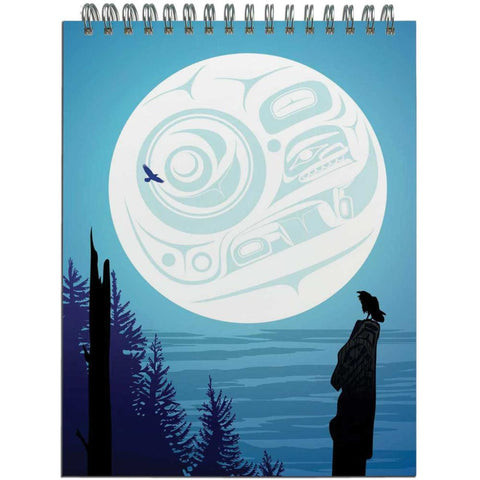 Indigenous Collection Coilbound Sketchbook - Mark Preston: Full Moon Raven