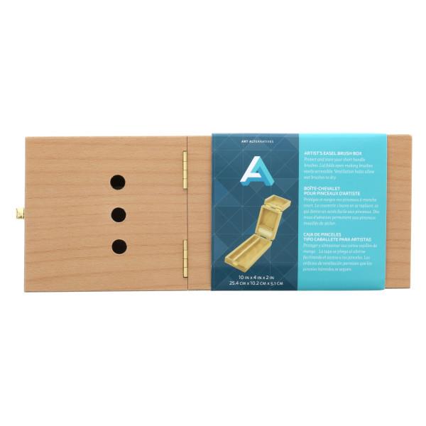 Art Alternatives Artist's Easel Brush Box, 10" x 4"