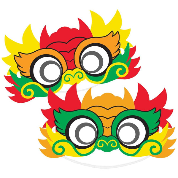 Amscan Chinese New Year Paper Masks 8pk