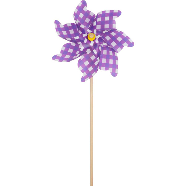 Silver Tree Pinwheel - Purple Gingham