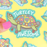Turtle'S Soup Vinyl Sticker - Turtley Awesome