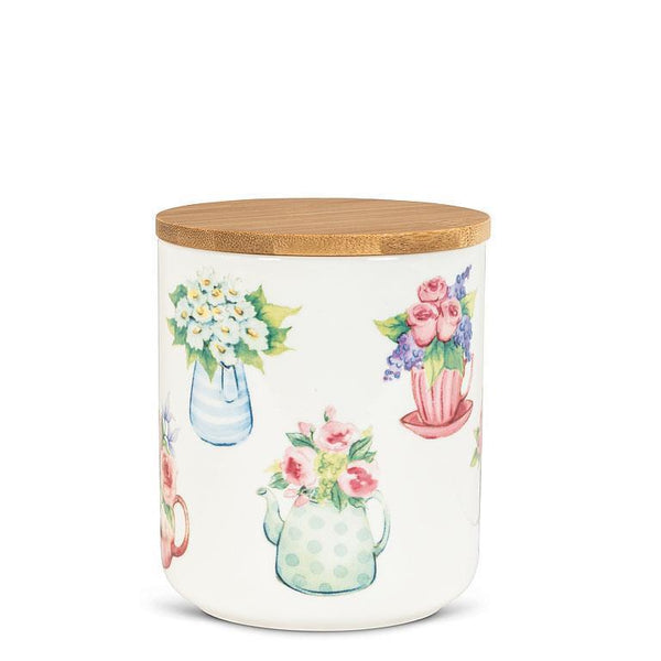 Abbott Canister, Small - Flower Teacups (Ó)