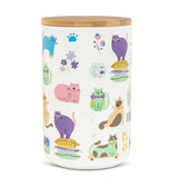 Abbott Canister, Large - Cats & Flowers (Ó)