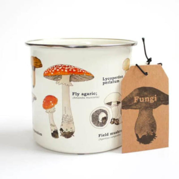 Gift Republic Enamel Mug - Mushrooms