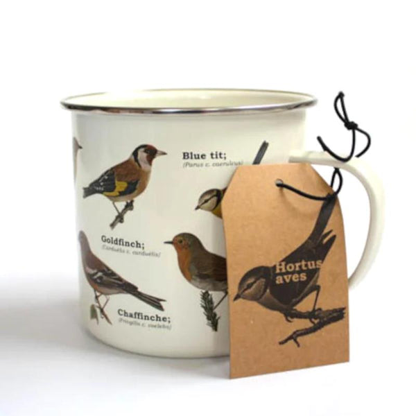 Gift Republic Enamel Mug - Garden Birds