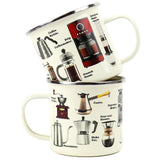 Gift Republic Enamel Mug - Vintage Coffee Pots