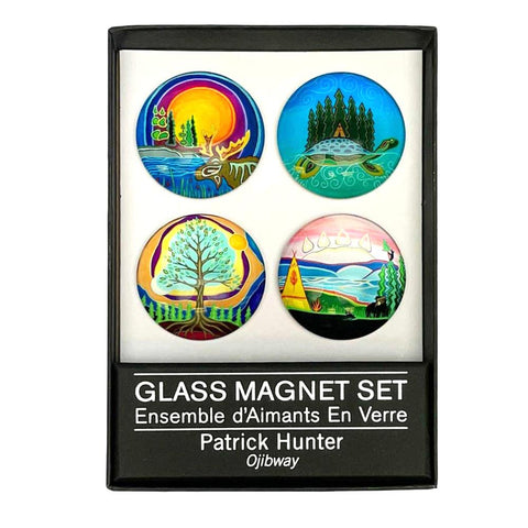Indigenous Collection Glass Magnet Set of 4 - Patrick Hunter