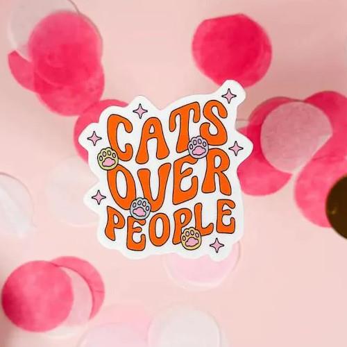 Blushed Designs Vinyl Sticker - Cats Over People