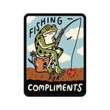Stay Home Club Vinyl Sticker - Fishing For Compliments