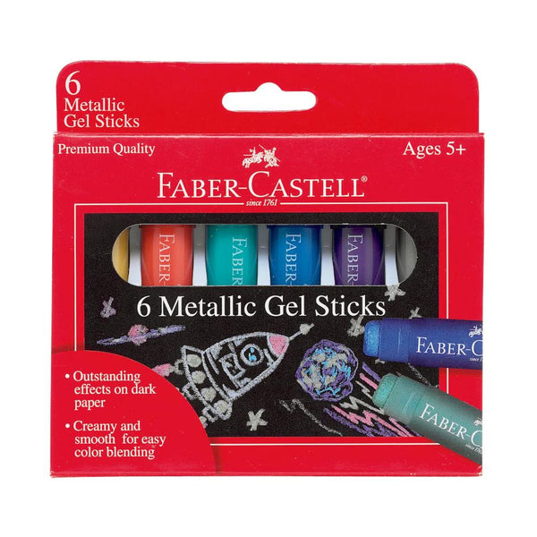 Faber-Castell Metallic Gel Sticks 6pk