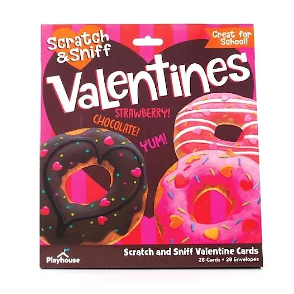 Paper House Valentine Cards Set 28pk Donut Scratch & Sniff