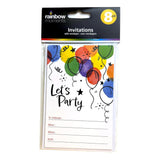 Rainbow Moments Invitations - Let's Party