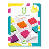 Djeco Stamp Pad 8pk & Cleaner - Pop Colours