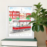The Paperhood Art Print 8"x10" - Toronto's Spadina Streetcar