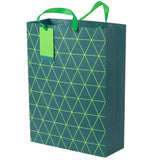 Paper Trendz Geometric Teal Gift Bag - Jumbo