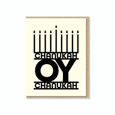 Everyday Yiddish Greeting Card - Chanukah OY Chanukah