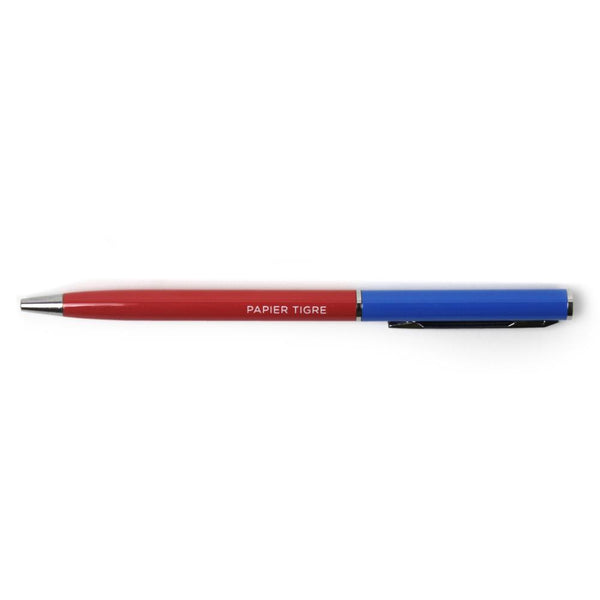 Paper Tigre Ballpoint Pen - Blue/Brick, Black Ink