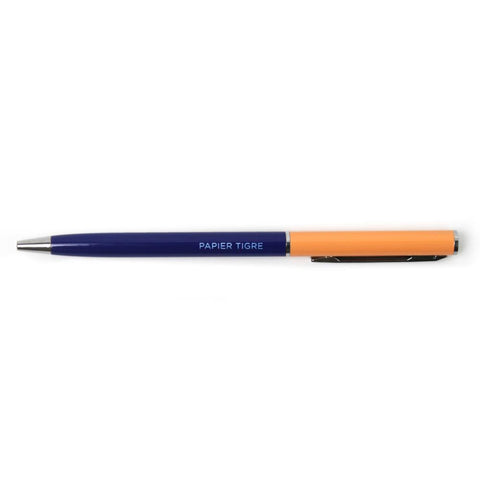Paper Tigre Ballpoint Pen - Salmon/Cobalt, Black Ink