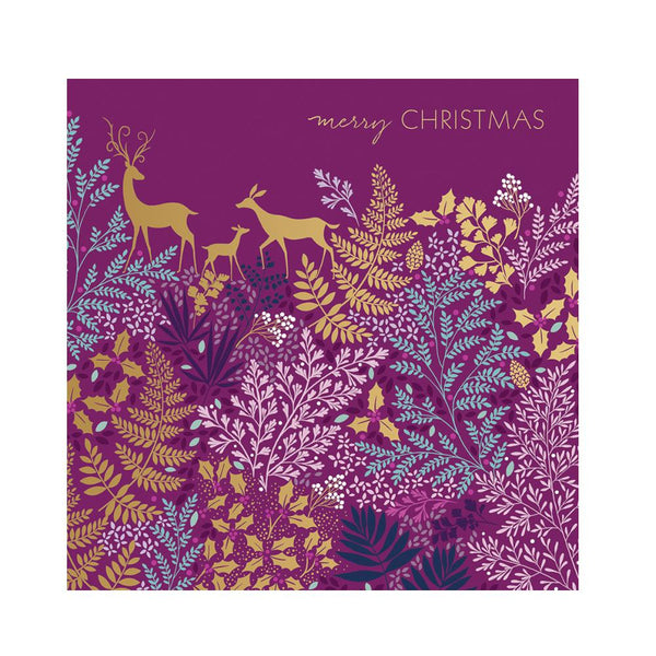 Art File Boxed Christmas Cards 8pk - Deer & Foliage