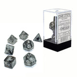 Chessex Borealis 7pc Polyhedral Dice Set - Light Smoke & Silver Luminary