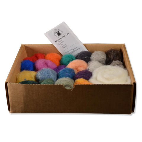 The General Bean Needle Felting Color Pack Mix - Solids & Heathers