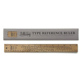 Love Lettering Wooden Ruler with Typeface Reference, 12"/30cm