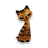 Rebel & Siren Vinyl Sticker - Kitsch Cat Figurine