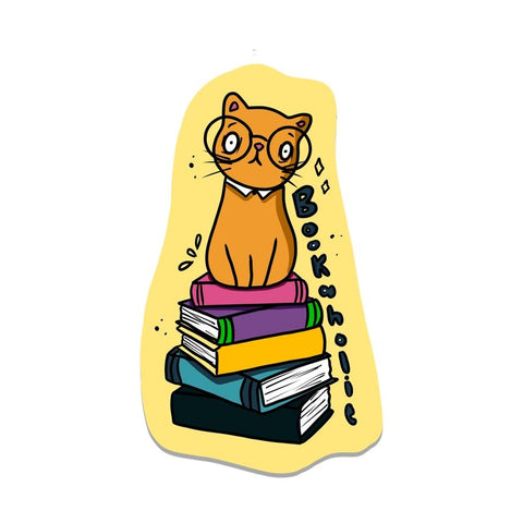 Rebel & Siren Vinyl Sticker - Bookaholic Cat