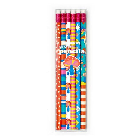 Snifty Keep It Together Pencil Set 6pk - Mushrooms
